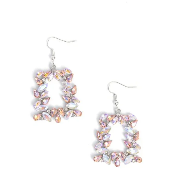 Fierce Frame - Orange Earrings - Picture 2 of 2